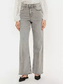 Джинсы широкие Gina Tricot, серый