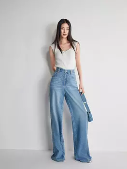 Джинсы широкие Ochirly женские, черный