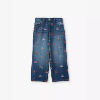 Джинсы широкие с вышитым логотипом Skylar 13-14 лет Reiss, синий