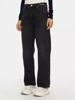 Джинсы широкие Tommy Jeans, черный
