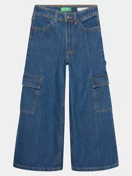 Джинсы широкие United Colors Of Benetton, синий
