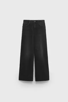 Джинсы широкие z3d ZARA, черный
