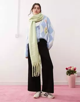 Джинсы широкого кроя чистого черного цвета Miss Selfridge