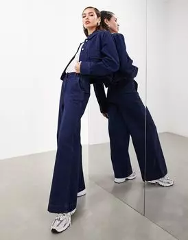 Джинсы широкого кроя цвета индиго ASOS EDITION