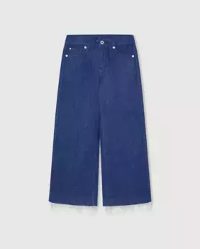Джинсы широкого кроя для девочек с потертым краем Pepe Jeans, синий