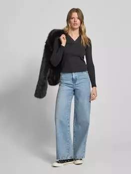 Джинсы широкого кроя из хлопковой смеси, модель «SELMA» Pieces, светло-голубой