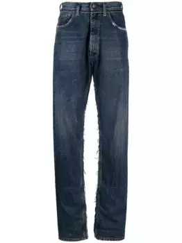 Джинсы широкого кроя с нашивкой-логотипом MAISON MARGIELA, синий