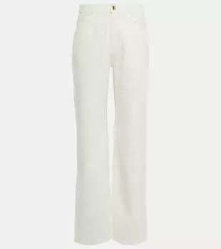 Джинсы широкого кроя с высокой посадкой Chlo, белый