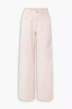 Джинсы широкого кроя с высокой посадкой и канвасовой отделкой STELLA MCCARTNEY, розовый