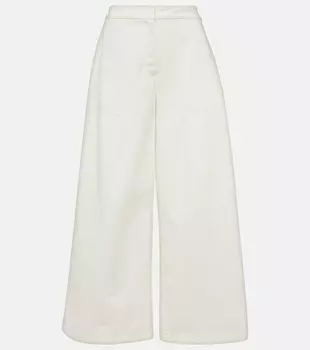 Джинсы широкого кроя с высокой посадкой Jil Sander, белый