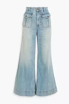 Джинсы широкого кроя с высокой посадкой ZIMMERMANN, синий