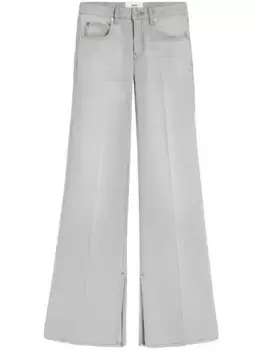 Джинсы широкого кроя с завышенной талией AMI Paris, серый