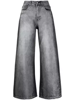 Джинсы широкого кроя со вставками JNBY, серый