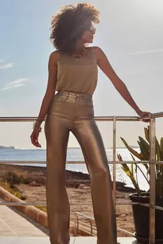 Джинсы широкого кроя Sosandar, металлический