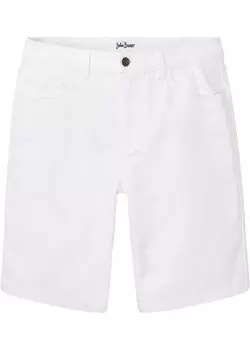 Джинсы-шорты стрейч классического кроя John Baner Jeanswear, белый