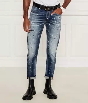 Джинсы штейнс (Мик) Regular fit John Richmond, синий