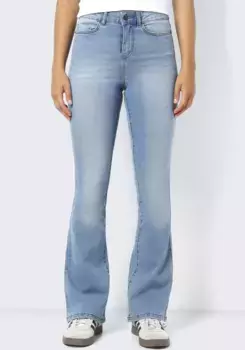 Джинсы "шумный май" "NMSALLIE HW FLARE JEANS VI162LB NOOS" Noisy May, голубой