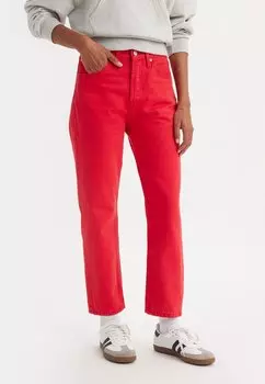 Джинсы-сигареты 501 Crop Levi's, цвет script red