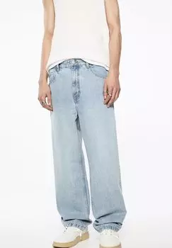 Джинсы-сигареты Baggy PULL&BEAR, голубой деним