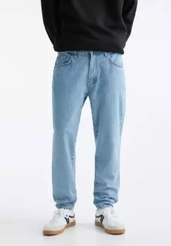Джинсы-сигареты Basic Standard Fit PULL&BEAR, цвет stone blue denim