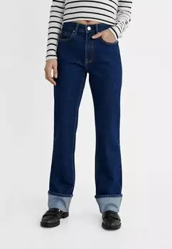 Джинсы-сигареты D98 Vintage Stradivarius, цвет dark blue