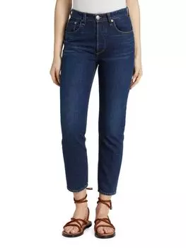 Джинсы-сигареты Nina с высокой посадкой до щиколотки Rag & Bone, синий