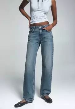 Джинсы-сигареты PULL&BEAR, синие