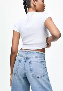 Джинсы-сигареты PULL&BEAR, синие