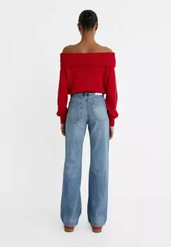 Джинсы-сигареты Stradivarius, светло-голубые