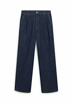 Джинсы-сигареты Wide-Leg Massimo Dutti, крапчатый темно-синий