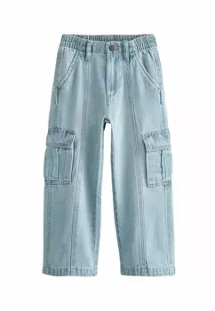 Джинсы-сигареты Wide Leg Next, цвет light blue denim