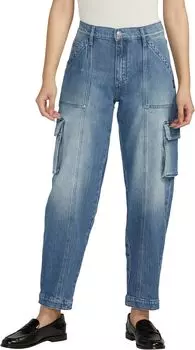 Джинсы Silver Jeans Co. Denim High-Rise Cargo Pants L28380ACS251, индиго