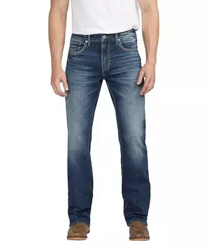 Джинсы Silver Jeans Co. Jace узкого кроя из денима с вырезом-ботинкам, синий