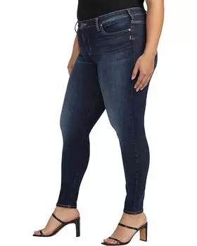 Джинсы Silver Jeans Co. Plus Size Infinite Fit Mid-Rise Skinny Leg Jeans W87103INF487, индиго