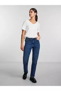 Джинсы - Синие - Прямые PIECES, синий