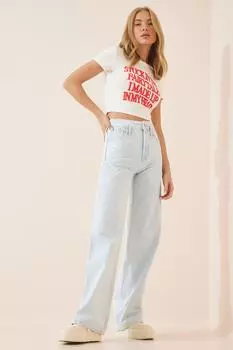 Джинсы - Синие - Широкие штанины Happiness stanbul, синий