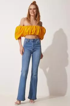 Джинсы - Синий - Bootcut Happiness stanbul