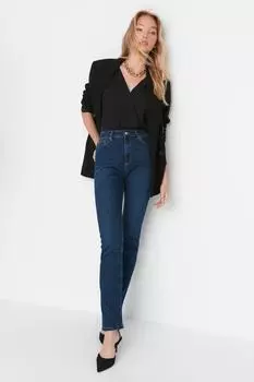 Джинсы - Синий - Bootcut Trendyol, синий