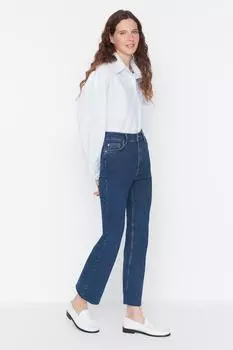 Джинсы - Синий - Bootcut Trendyol, синий