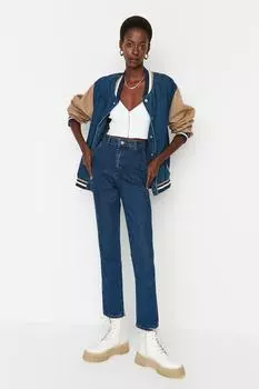 Джинсы - Синий - Bootcut Trendyol, синий