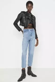 Джинсы - Синий - Мом Trendyol, синий