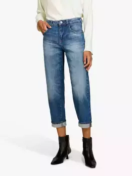 Джинсы SISLEY Manhattan Cropped Straight Leg, цвет mid/blue/denim