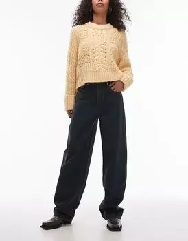 Джинсы-скейтер с низкой посадкой темно-синего цвета Topshop