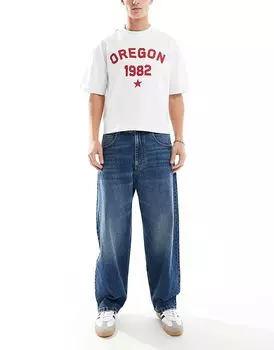 Джинсы-скейтер с поясом STWD синего цвета Pull&Bear