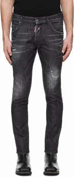 Джинсы-скейтеры, легко стирающиеся Dsquared2