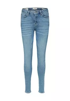 Джинсы скинни, 5 карманов, женские SELECTED FEMME, цвет Medium Blue
