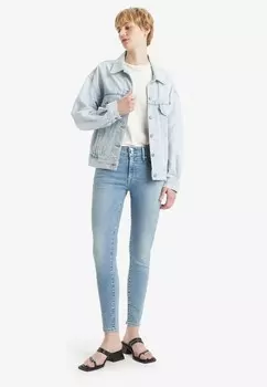 Джинсы скинни 711™ DOUBLE BUTTON Levi's, светло-голубой деним