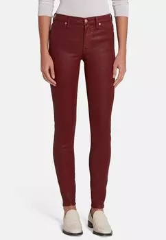 Джинсы скинни 7 for all mankind, красный