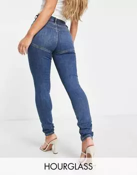 Джинсы скинни ASOS DESIGN Power Stretch, тёмно-синий