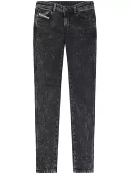 Джинсы скинни Babhila средней посадки DIESEL, черный